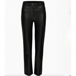 Wilfred The Melina™ Pant High-Waisted Vegan Leather Pants Black Size 4 Tall